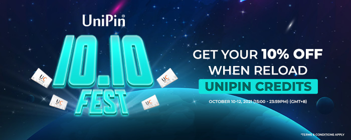 10.10 FEST-Get 10% Discount with UniPin! (MY)